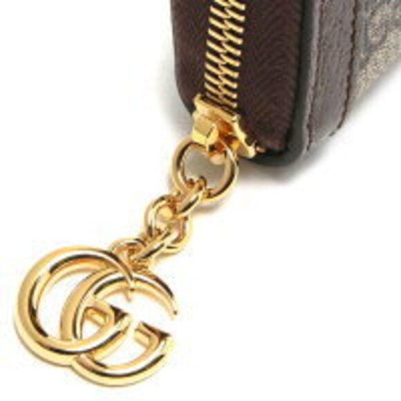 Gucci Ophidia GG Long Wallet Beige Ebony Brown Green Red - Picture 3 of 7